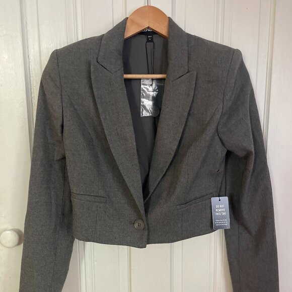 NWT Express grey cropped blazer - Picture 1 of 3